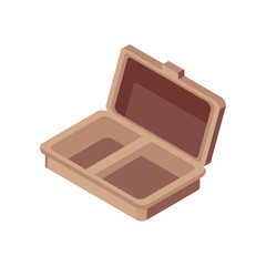 isometric empty lunch box