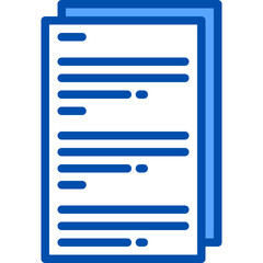 Script blue outline icon