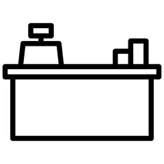 Cashier outline icon