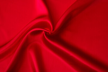 Close up of red silk background