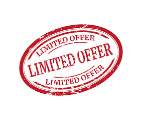 limited offer. stamp. red round grunge vintage limited offer sign