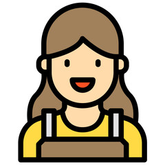 Avatar_1 blue outline icon