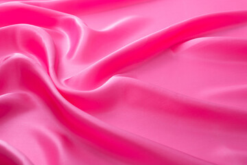 Close up of pink silk background