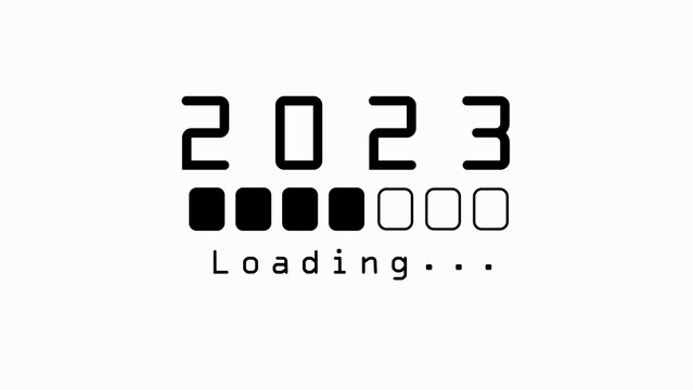 Loading bar from 2022 to 2023 vector illustration loading concept on white background 