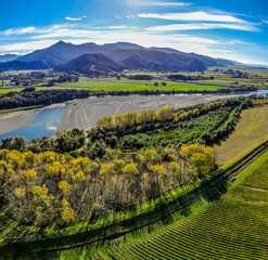 mountain landscape with river