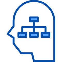 Option blue outline icon