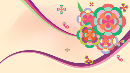 colorful pastel abstract floral background for autumn