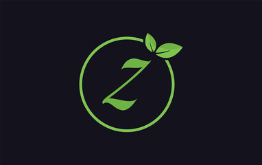 Fresh nature and healthy leaf logo design image with the letter and alphabets. Green leaf and eco logo icon design