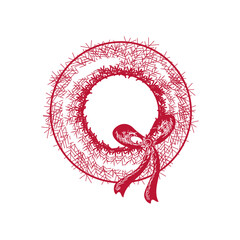 wreath christmas icon