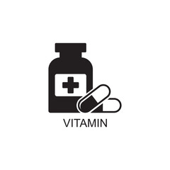 vitamin icon , medical icon vector