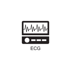 ecg icon , pulse icon vector