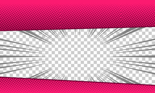 Comic Abstract Blank Pink Background Template