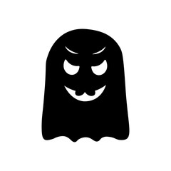 Ghost icon, Halloween ghost vector isolated on white background. scary ghost vector.	
