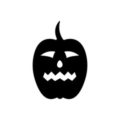 Vector illustration of Halloween Pumpkin isolated on white background. for home décor such as posters, wall art, tote bag, t-shirt print.