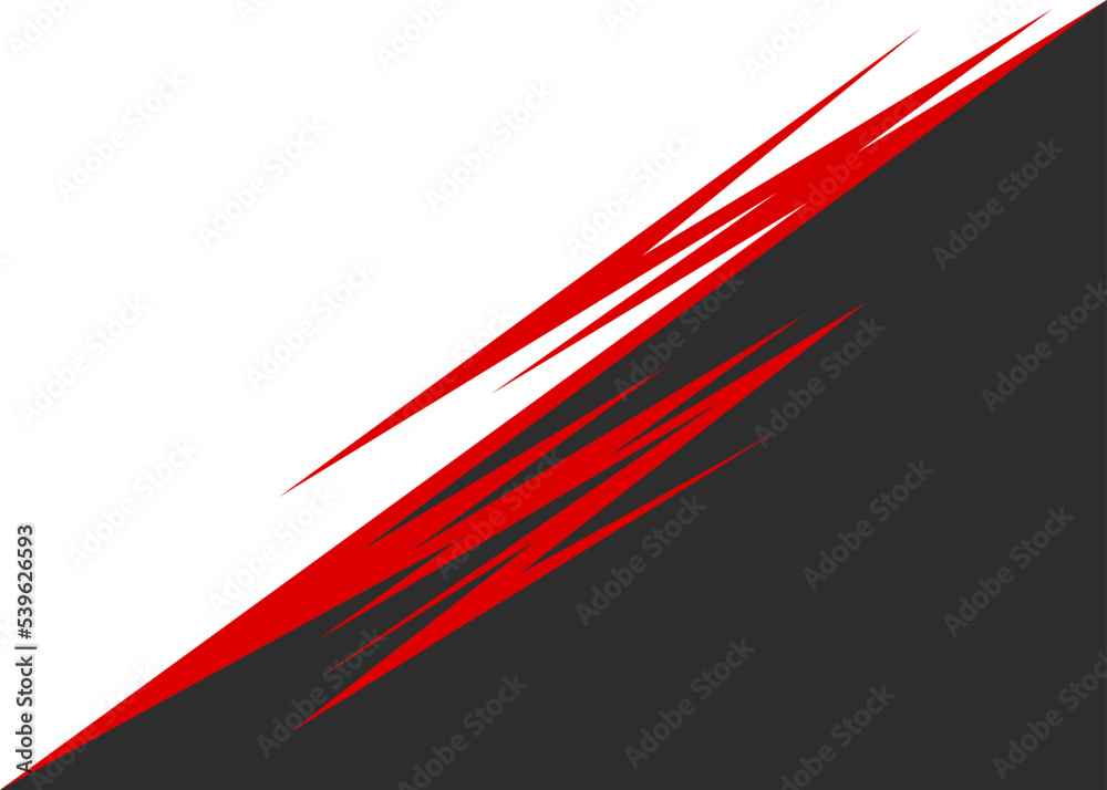 Poster two side background separated with spikes line pattern