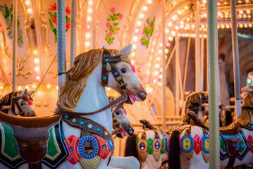 Fototapeta na wymiar vintage carousel horse