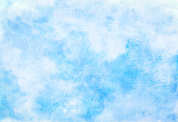 Abstract light blue watercolor background. illustration art abstract blue color texture backdrop. Watercolor hand paint wash stain   pattern on watercolor paper for wallpaper, design. Blue background
