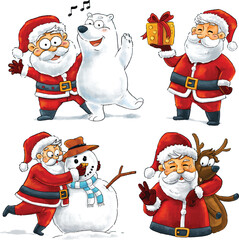 Joyful Santa Claus Celebrating Christmas