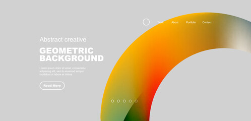 Liquid colors with flowing round shapes abstract background. Vector illustration for wallpaper, banner, background, leaflet, catalog, cover, flyer