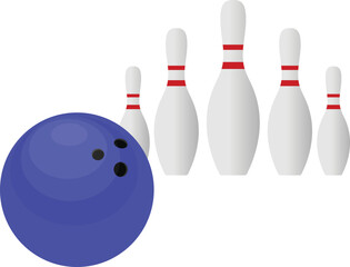 Bowling Set Vector Illustration Graphic
