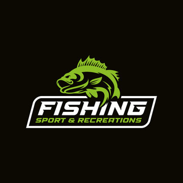 Fishing logo design template illustration. Sport fishing Logo