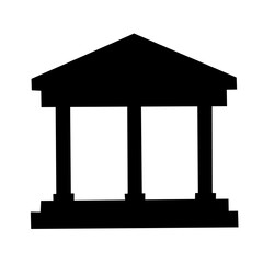 Silhouette Bank Icon