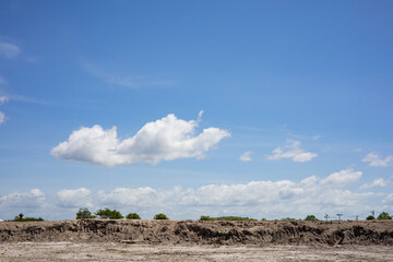 Fototapeta premium Land line and sky in summer