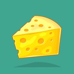 Triangular piece of cheese