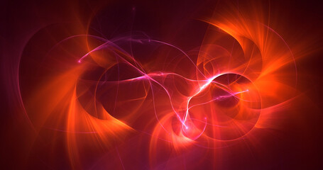 3D rendering abstract colorful fractal light background