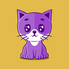 Melancholic kitten with sad eyes