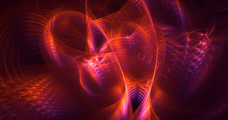 3D rendering abstract colorful fractal light background