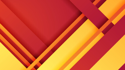 Abstract minimal red and orange background with geometric creative and minimal gradient concept. Trendy fresh color for presentation design, flyer, social media cover, web banner, tech banner