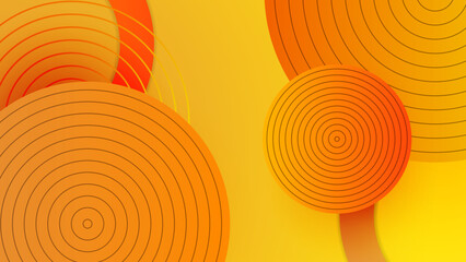 Abstract colorful orange background with circle