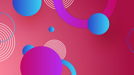 Abstract background with colorful orange blue yellow and red geometric shapes. Trendy geometric background. Minimal color gradient background for poster, certificate, presentation, landing page