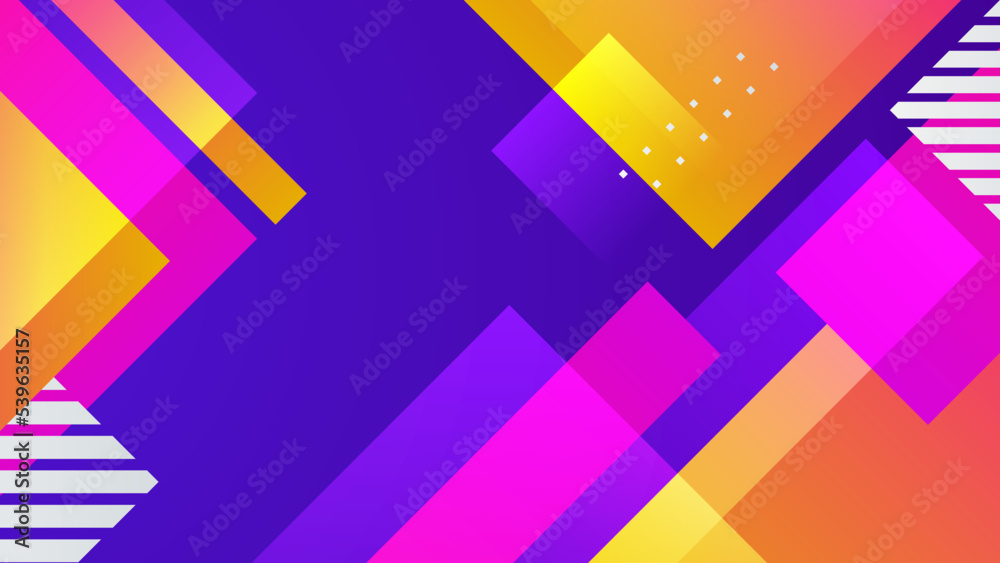 Poster Abstract background with colorful geometric shapes. Trendy gradient geometric pattern background texture. Minimal color gradient background template for poster, certificate, presentation, landing page