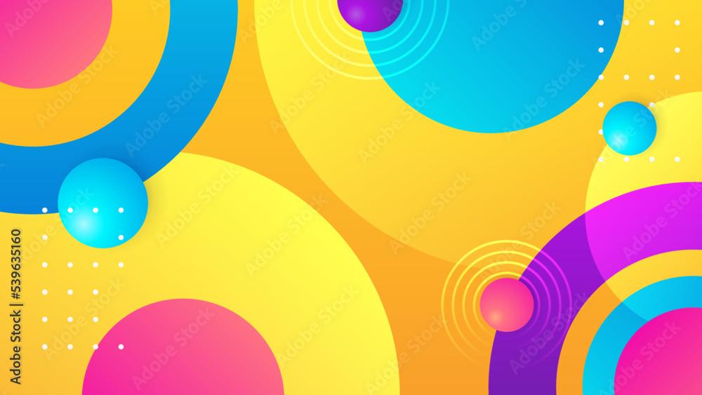 Poster Abstract background with colorful geometric shapes. Trendy gradient geometric pattern background texture. Minimal color gradient background template for poster, certificate, presentation, landing page