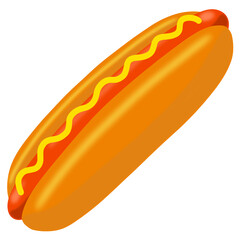 ホットドッグ　ファストフード　パン屋　イラスト