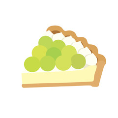 イラスト　ケーキ　スイーツ　おやつ　お菓子　マスカットタルト