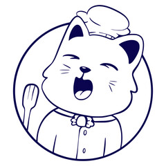 baby child cartoon cat cute logo mascot sticker