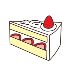 イラスト　ケーキ　スイーツ　おやつ　お菓子　ショートケーキ