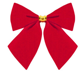 Christmas red ribbon bow with the transparent png background
