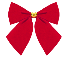 Christmas red ribbon bow with the transparent png background
