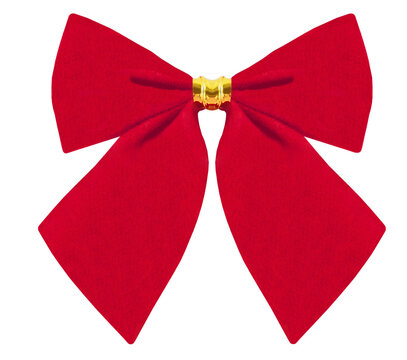 Christmas Red Ribbon Bow With The Transparent Png Background
