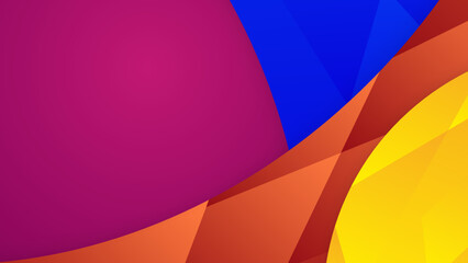 Fototapeta premium Colorful abstract creative 3d dimension background with overlap gradient textured layer and geometric shape
