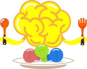 Illustrations brain fitness character. PNG