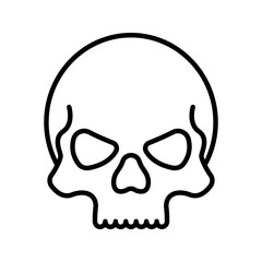 Skull icon. skull head sign for mobile concept and web design. vector illustration