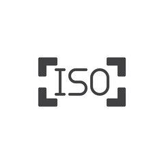 Camera ISO mode vector icon