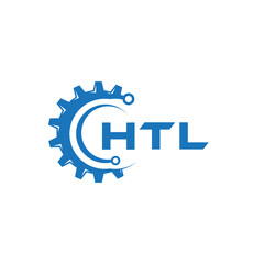 HTL letter technology logo design on white background. HTL creative initials letter IT logo concept. HTL setting shape design.

