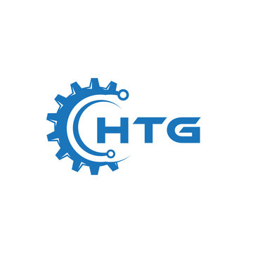 HTG letter technology logo design on white background. HTG creative initials letter IT logo concept. HTG setting shape design.
