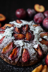 sweet german chocolate plum cake